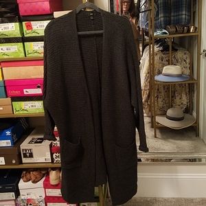 Mossimo Charcoal Gray Ribbed Cardigan
